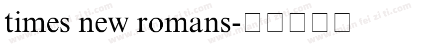 times new romans字体转换